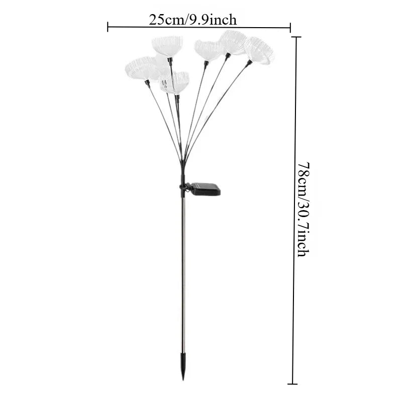 Solar Power 6LED Fiber Optic Jellyfish Ambient Mood