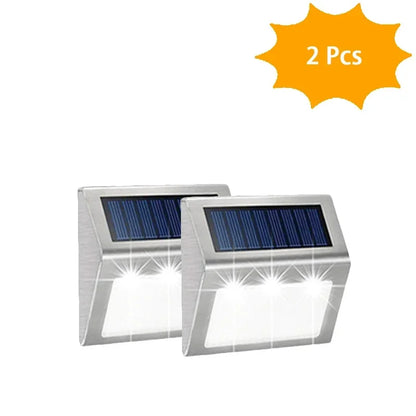 Solar Lights LED Stainless Steel Outdoor Deck Lights Solar