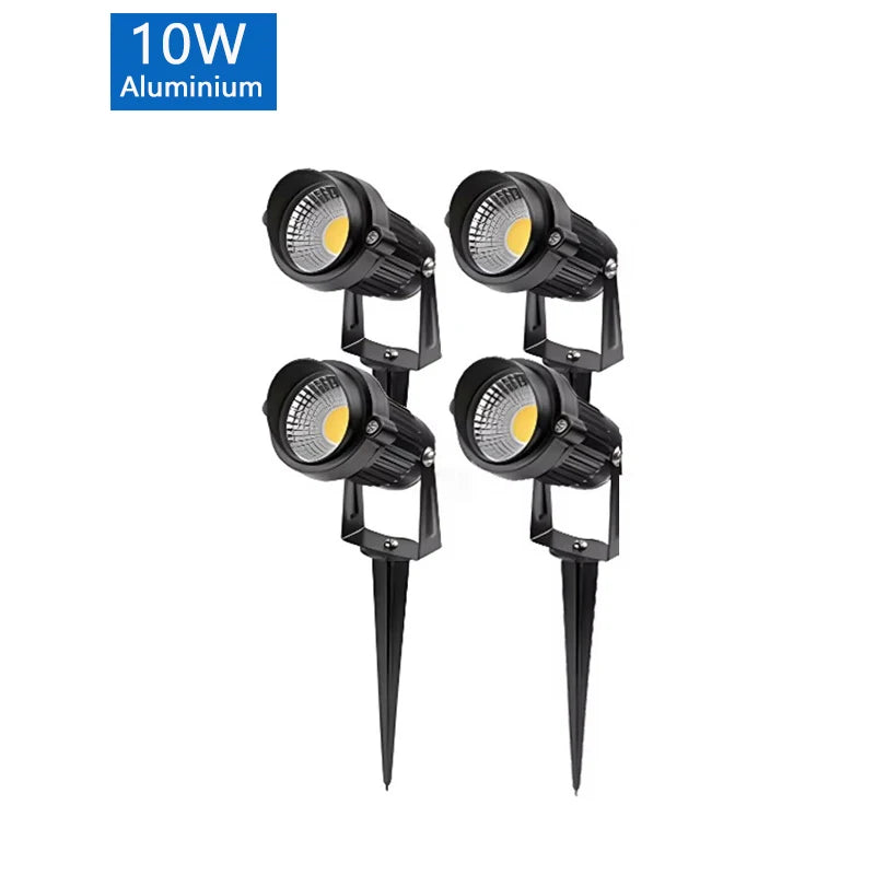 Outdoor Waterproof Spike Garden Path Green Spotlights