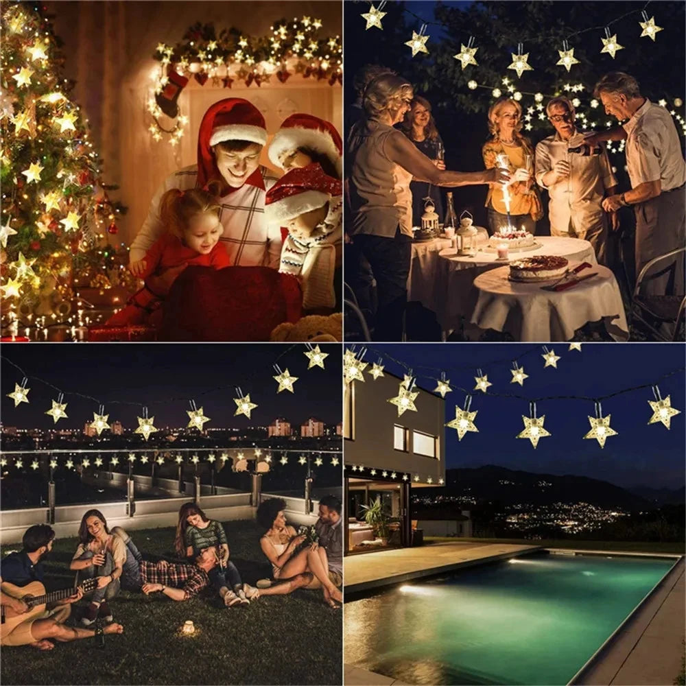 LED Star Fairy Solar Lamp Power LED String Fairy Lights