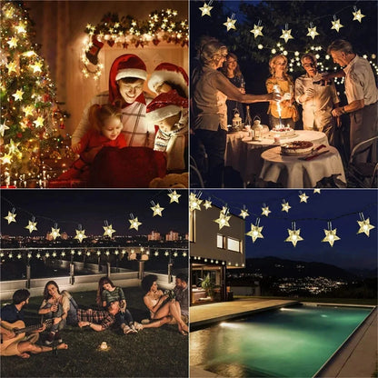 LED Star Fairy Solar Lamp Power LED String Fairy Lights