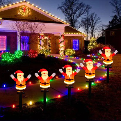 Christmas Santa Claus Pathway Lights Garden Stake Lights