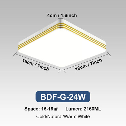 18W-48W LED Ceiling Light 15-30CM Square Ceiling Panel Light