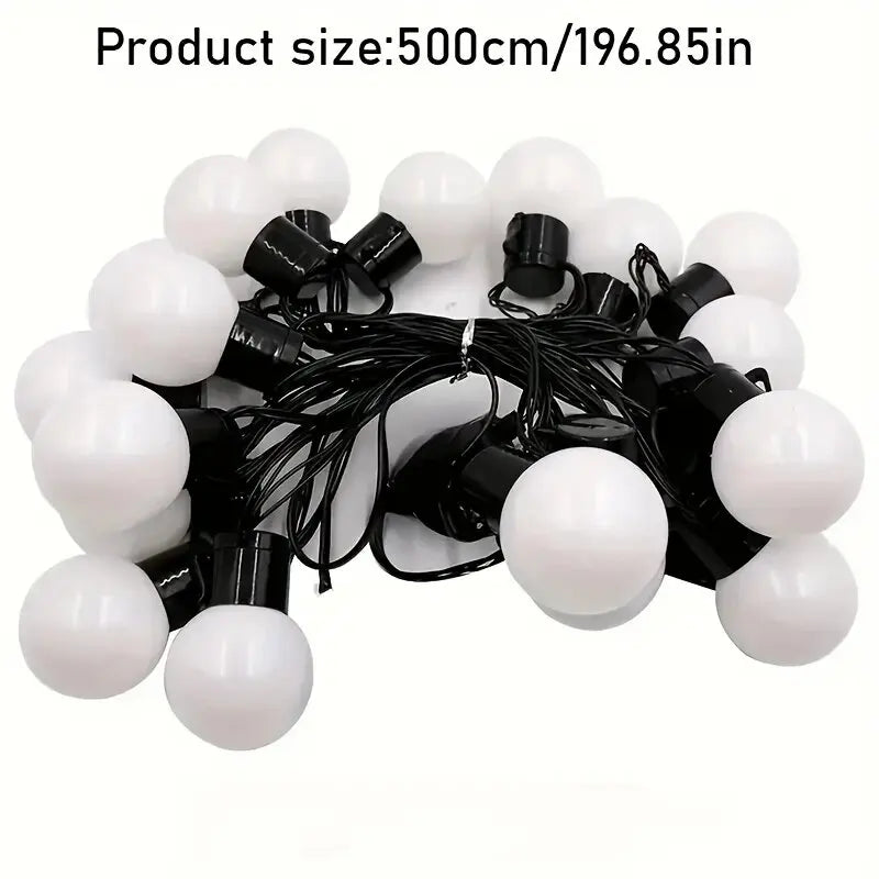 1PC LED Solar Light String Outdoor White Balls Decoration Lights