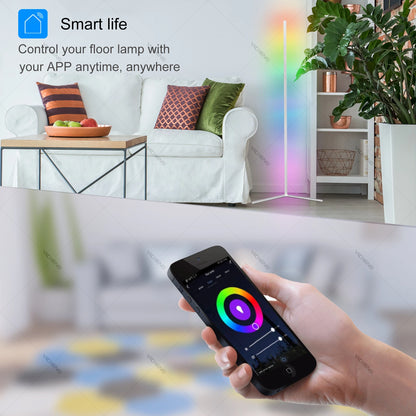 Tuya RGB Floor Lamp180cm White Smart APP Remote Control