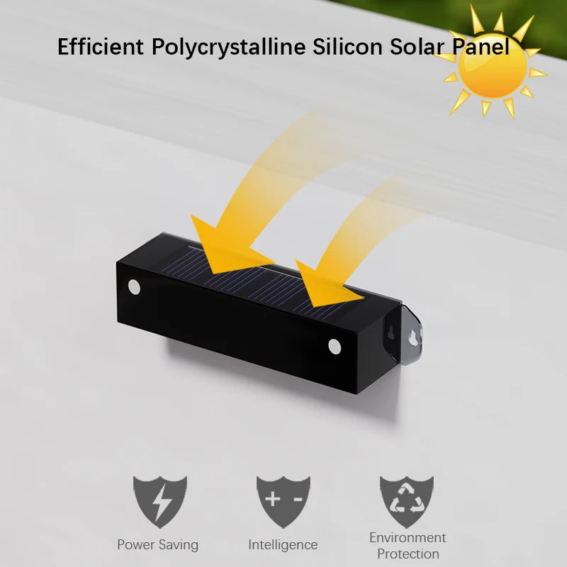 4 Pieces Solar LED Lights, Outdoor Lights Smart Light Sensor