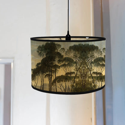 Retro Style Flower Printing Lampshade Japanese Style