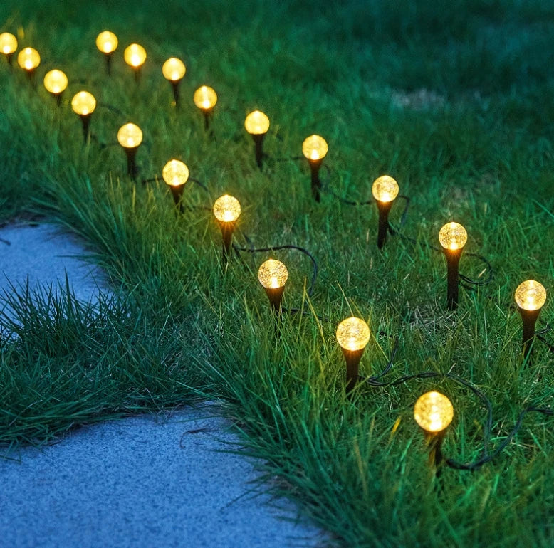 Leds Solar Garden Crystal Lights, Outdoor Lawn Lights