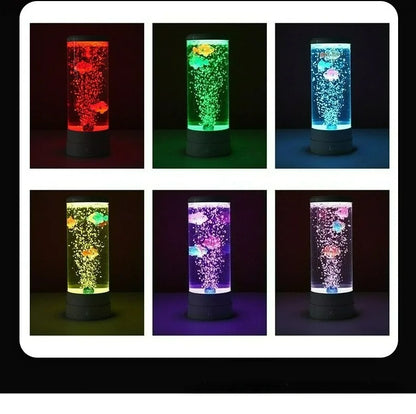 LED Lava Volcano Lamp with Remote Control RGB Light