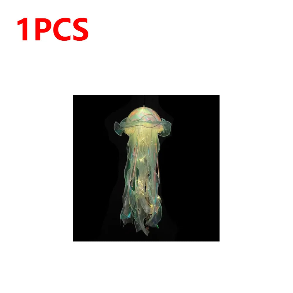 DIY Jellyfish Bedroom Light Lamp Hanging Ceiling Lanter