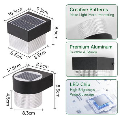 Solar Wall Light Led Courtyard Street Exterior Garden Wall Lighting