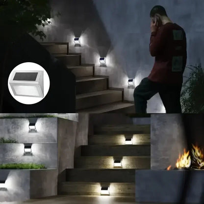 Solar Lights LED Stainless Steel Outdoor Deck Lights Solar