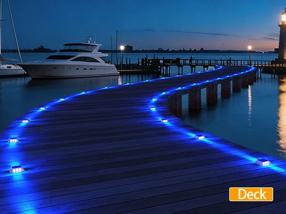 Solar Deck Lights Outdoor Warm White Driveway Lights