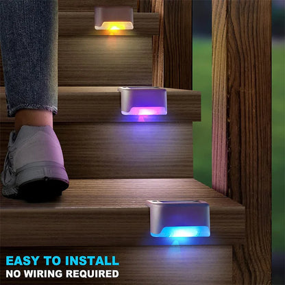 Solar Deck Lights LED Waterproof Outdoor Solar LED Step Lights