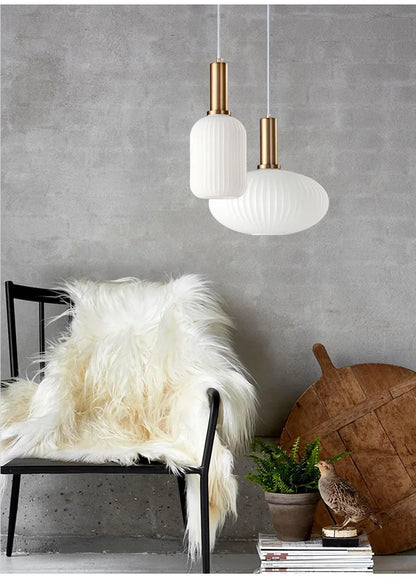 Simple Retro Single Head Ceiling Chandelier Creative  Light