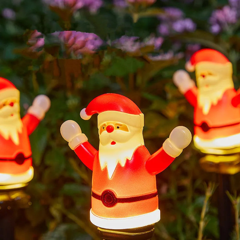 Christmas Santa Claus Pathway Lights Garden Stake Lights