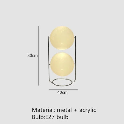 Garrault  Delord Floor Lamp Chrome Metal White Acrylic Ball