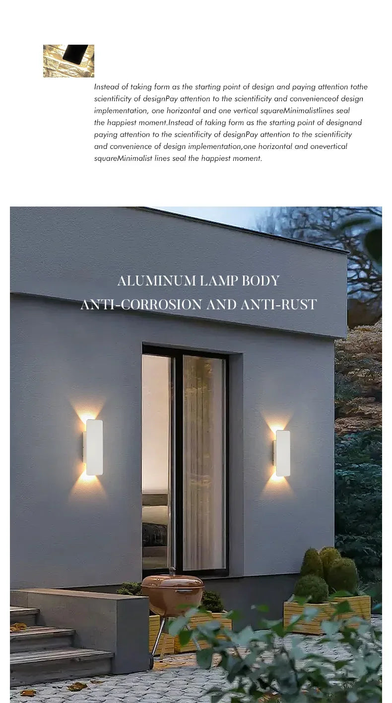 Outdoor Waterproof Wall Lamp Modern LED Lamp