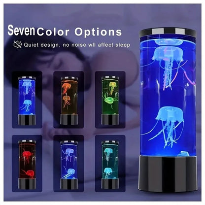 Simulated Jellyfish Cylindrical Quiet Light Home Decoration