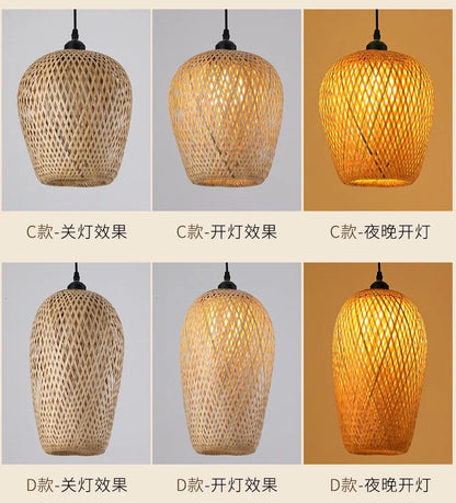 Newest Bamboo Pendant Lamp Ceiling Lights Rattan Wicker