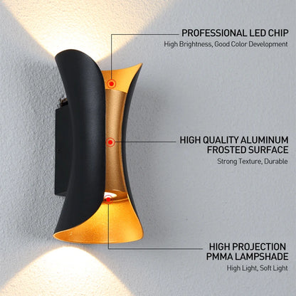LED Wall Lamp 6W 10W Aluminum IP65 Waterproof Outdoor