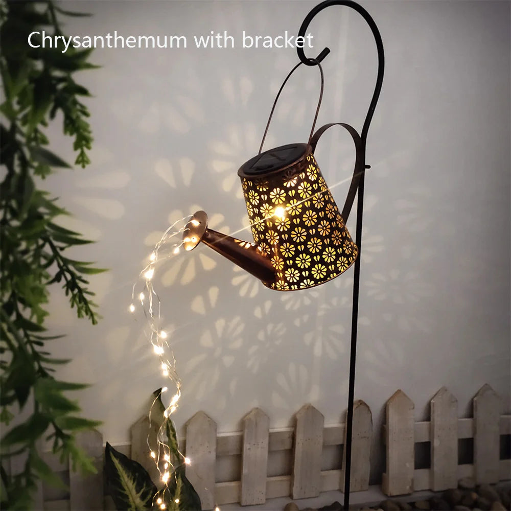 Solar Watering Can Light Outdoor Garden Decoration