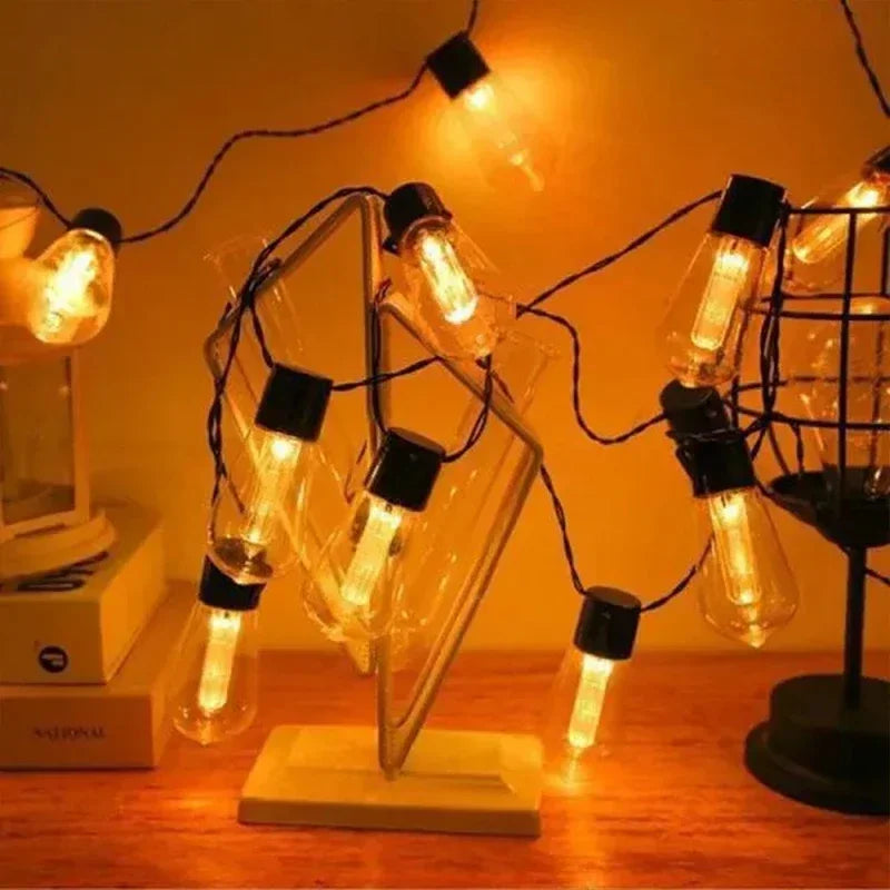 1Pack Outdoor Solar String Lights LED IP65 Waterproof Retro Vintage Bulb