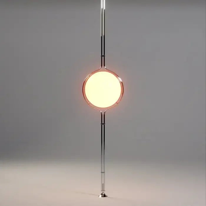 Nordic Floor Lamp Chrome Metal White Acrylic Ball Lamp