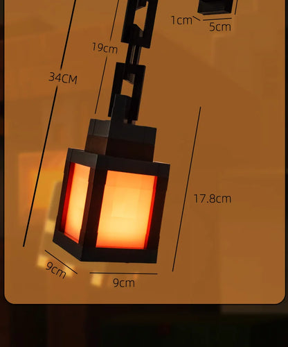 Pixel Style Night Light Portable Lantern Tabletop Ornament