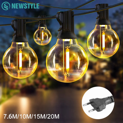G40 LED Outdoor String Ball Lights Shatterproof Patio Lights