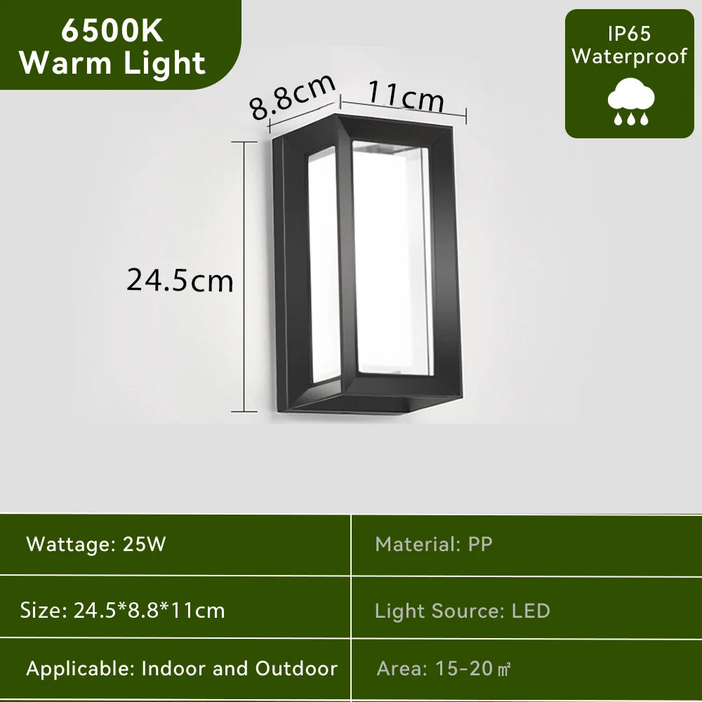 Waterproof LED Wall Light 110V 220V For Outdoor Pathway