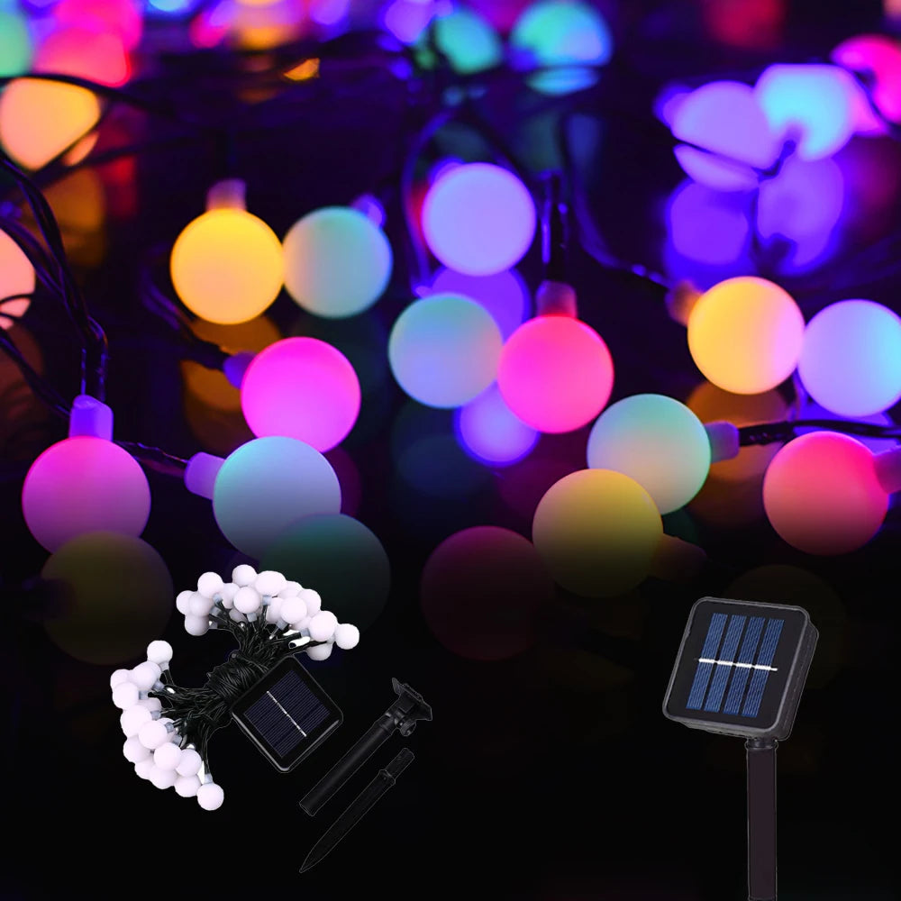 100LED Solar String Flowers Fairy Lights Outdoor Solar String Lights