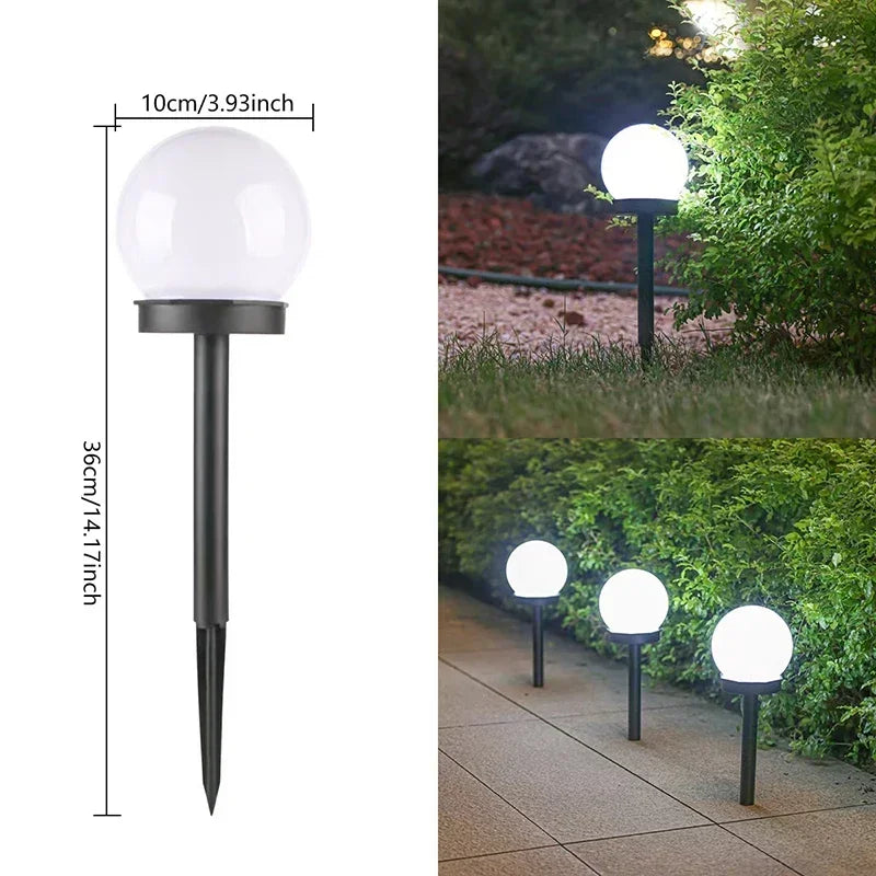 Solar Powered LED Bulb Lamp Energy Light Outdoor Garden