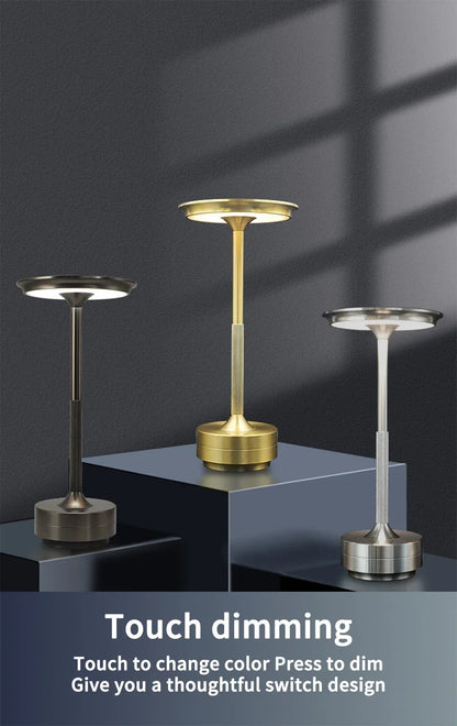 Wireless Table Lamp USB Rechargeable Touch Lamp