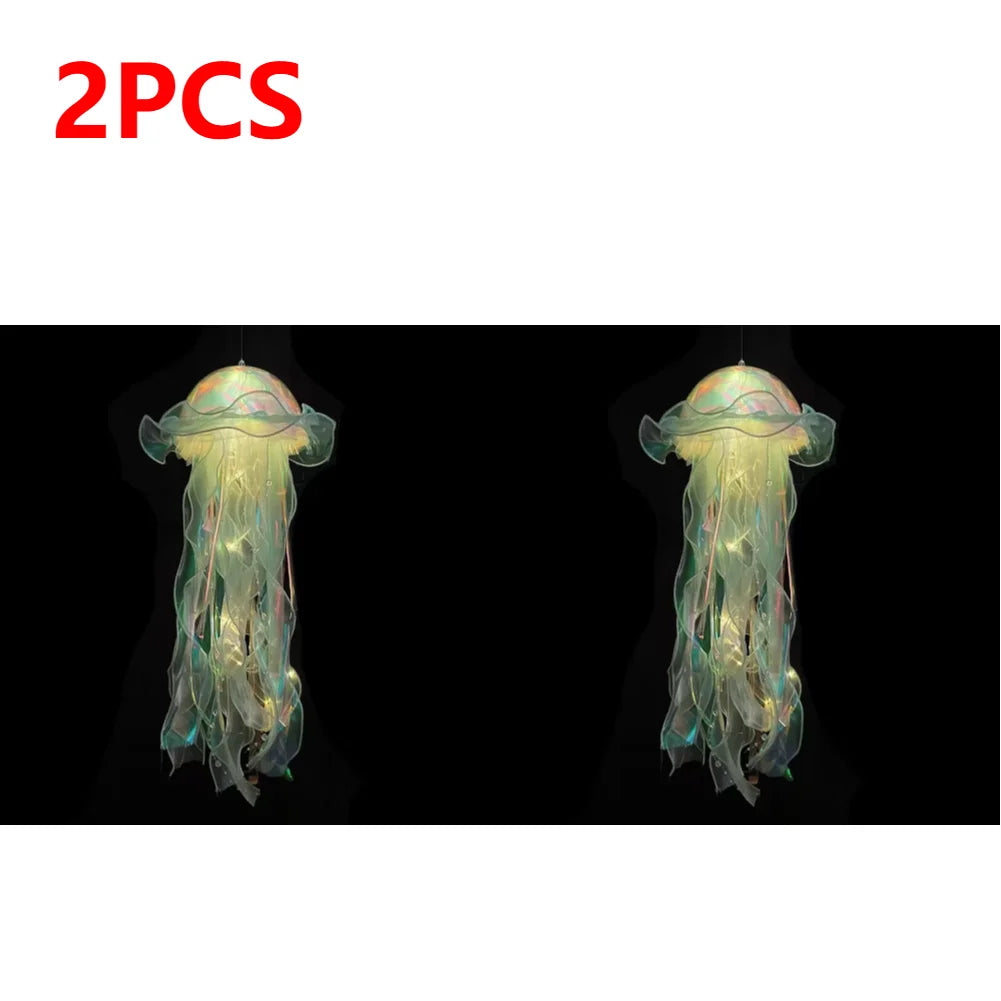 DIY Jellyfish Bedroom Light Lamp Hanging Ceiling Lanter