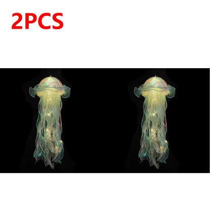 DIY Jellyfish Bedroom Light Lamp Hanging Ceiling Lanter