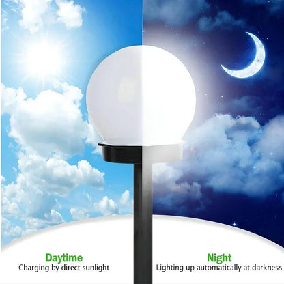 Solar Powered LED Bulb Lamp Energy Light Outdoor Garden