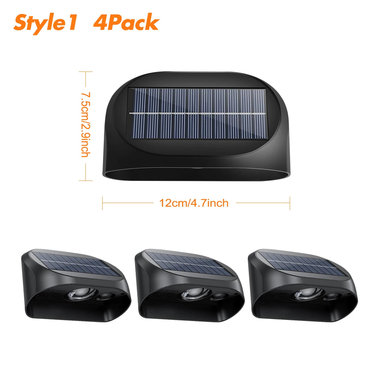 Solar Wall Lamp Solar Fence Lights RGB Modes