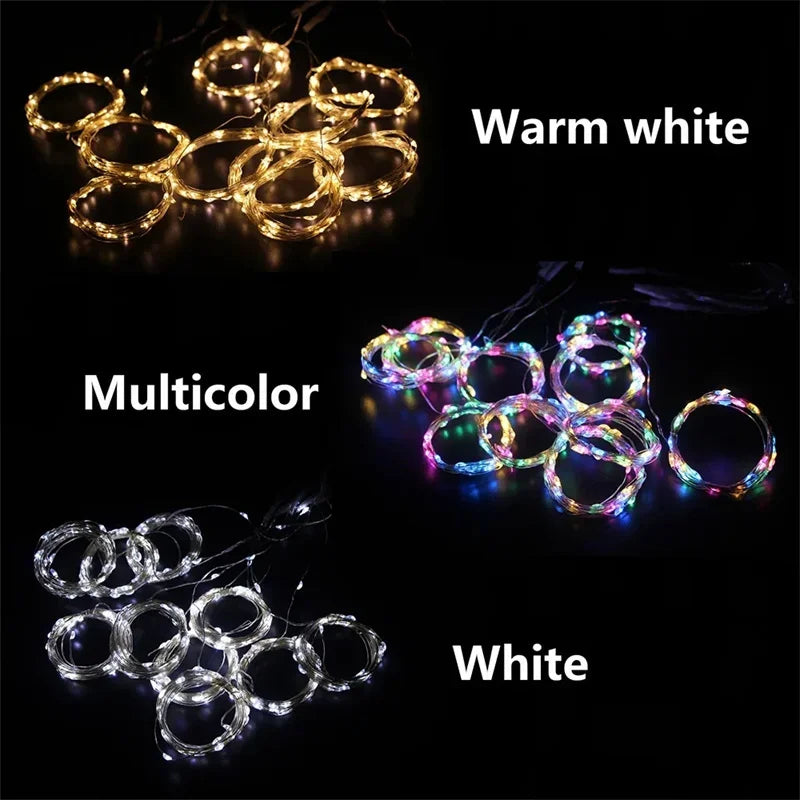 6x3M LED USB Curtain String Fairy Lights Christmas Garland