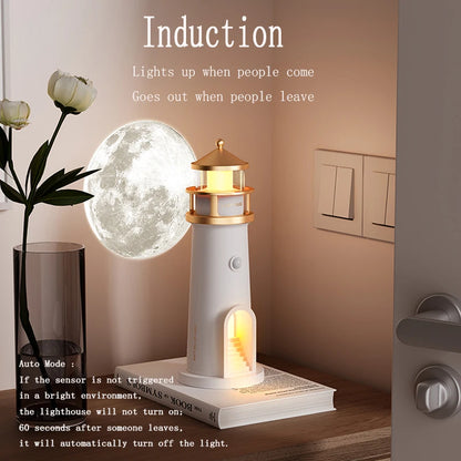 Moon Lamp Projection Lighthouse Lamps Night Light