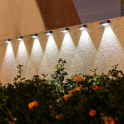 4 Pieces Solar LED Lights, Outdoor Lights Smart Light Sensor