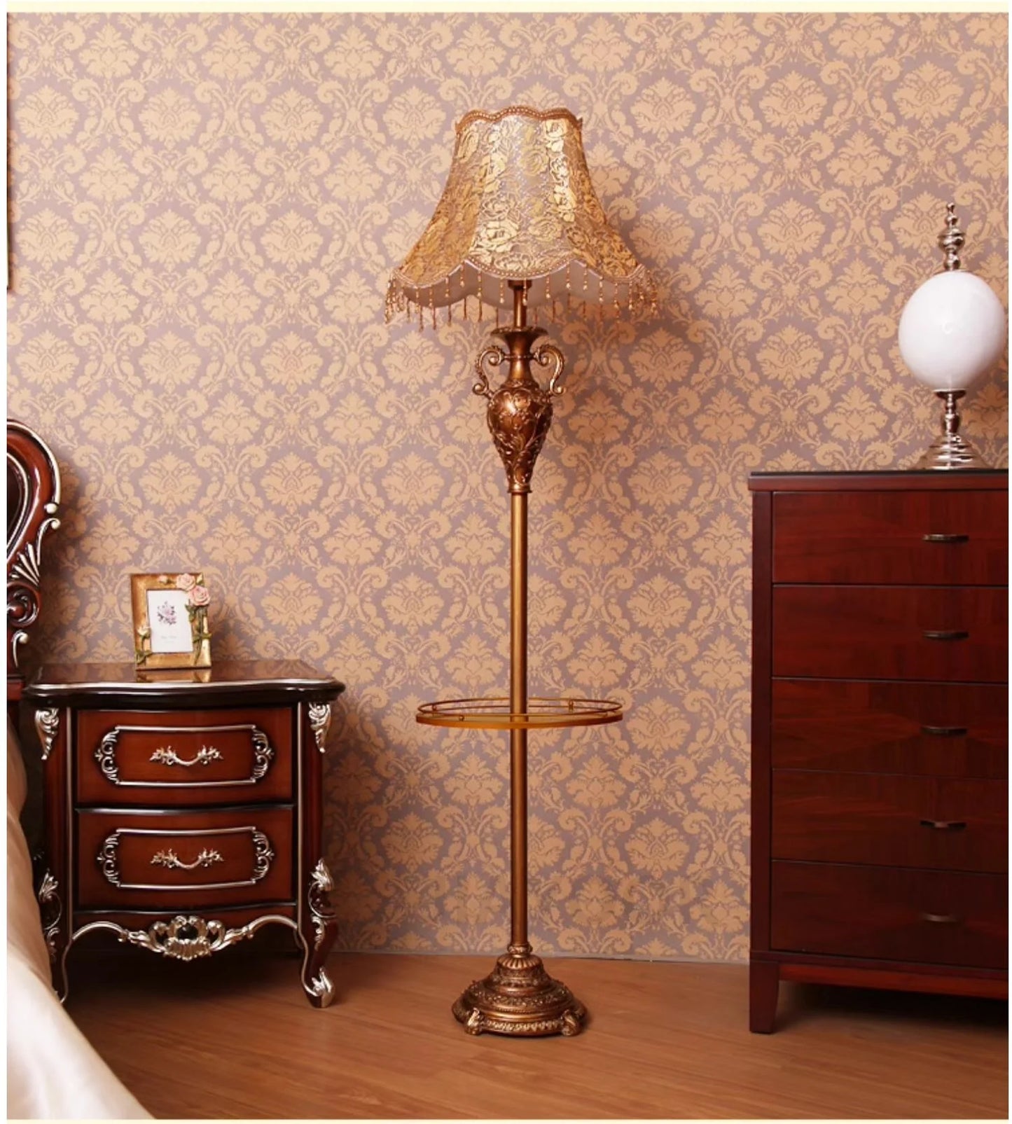 European Luxury Floor Lamp Retro Home Living Room Lamp