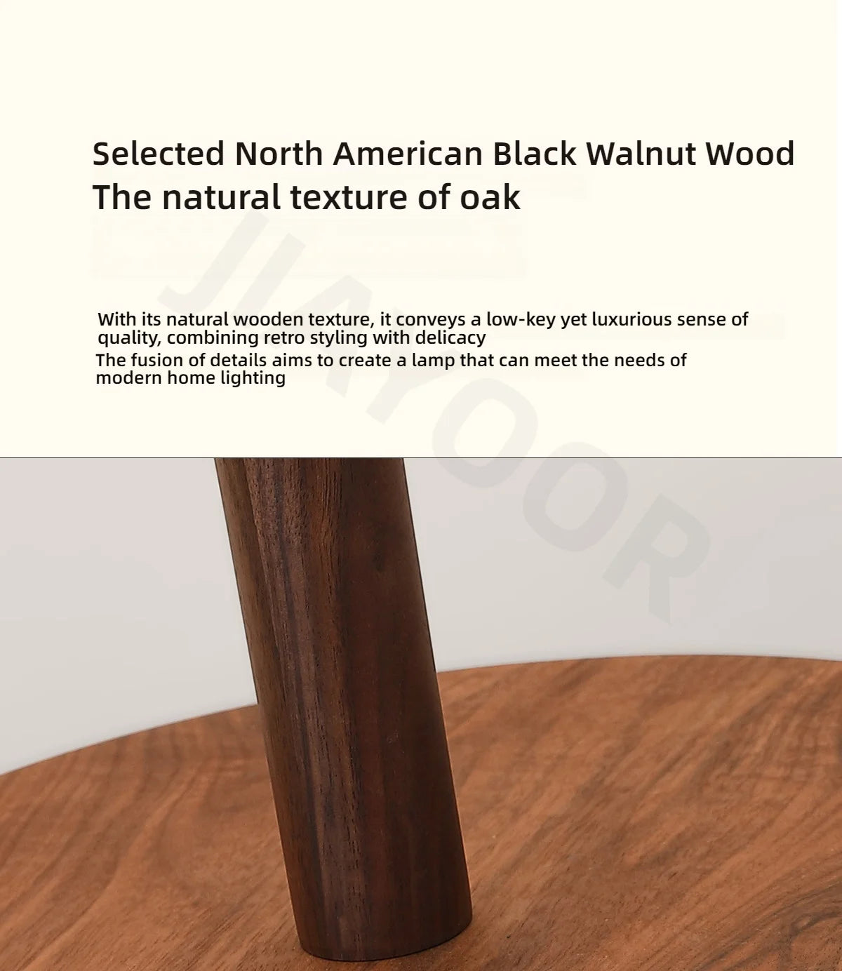 French Retro Solid Wood Floor Lamp Living Room Standing Lamp