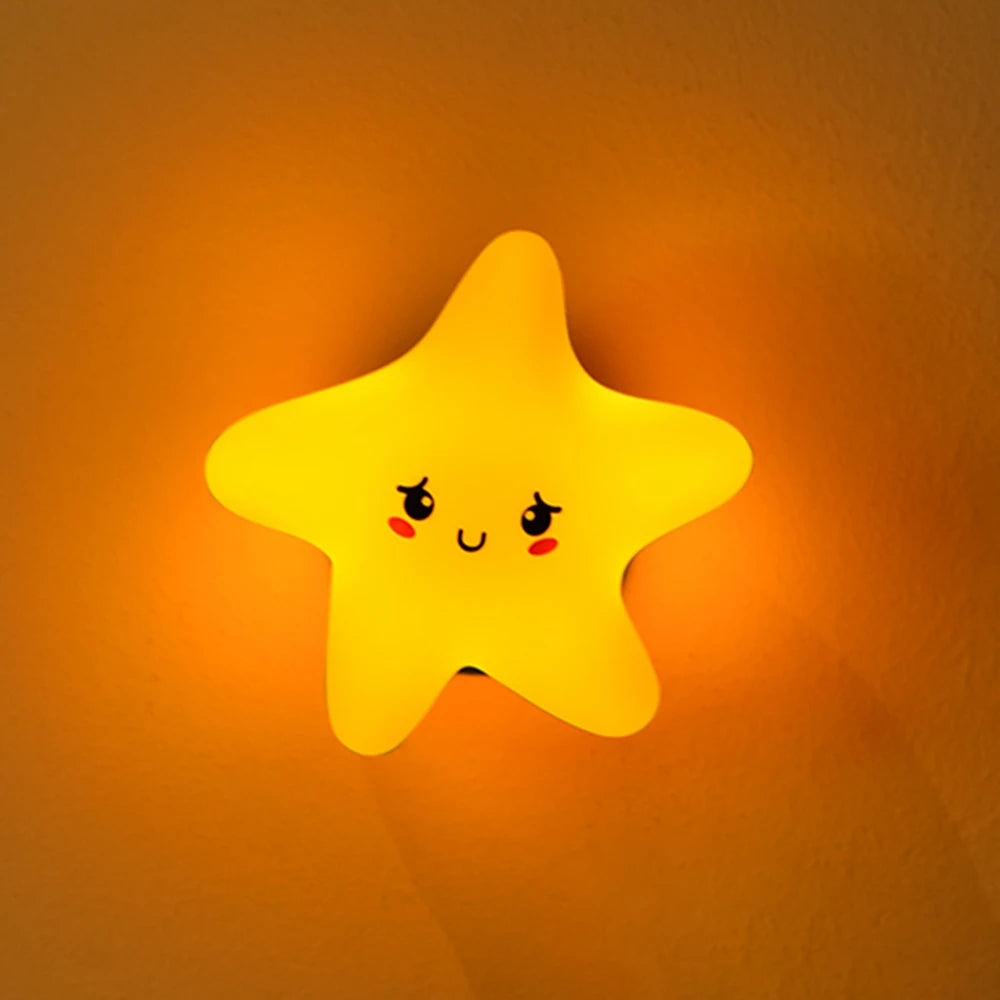 Silicone Star Moon Night Light Rechargable Sleeping Wall