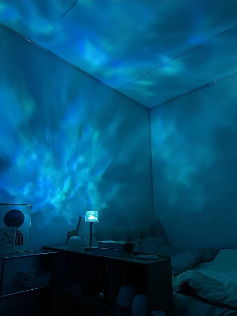 LED High Footed Water Ripple Atmosphere Desk Lamp
