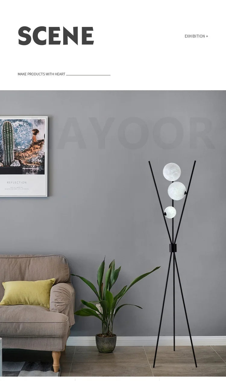 Nordic Living Room Sofa Floor Lamp Modern Creative Moon