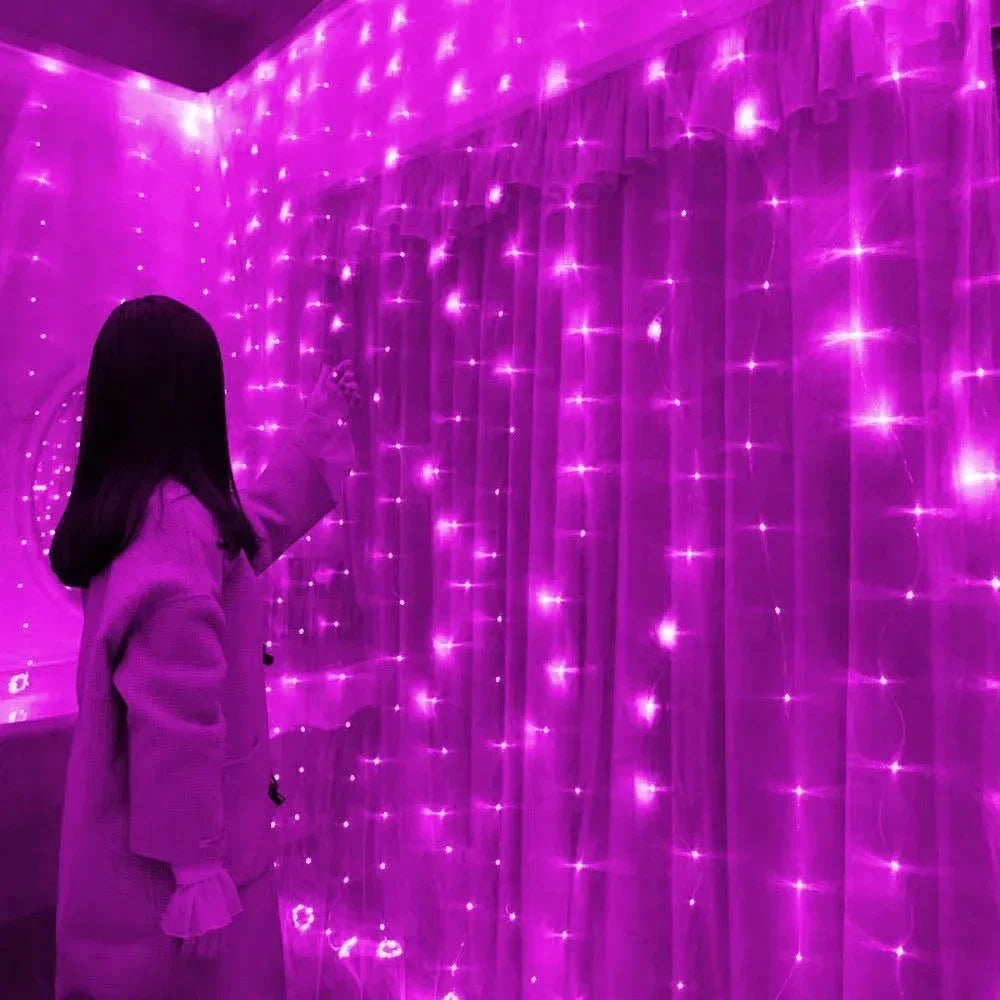 6x3M LED USB Curtain String Fairy Lights Christmas Garland