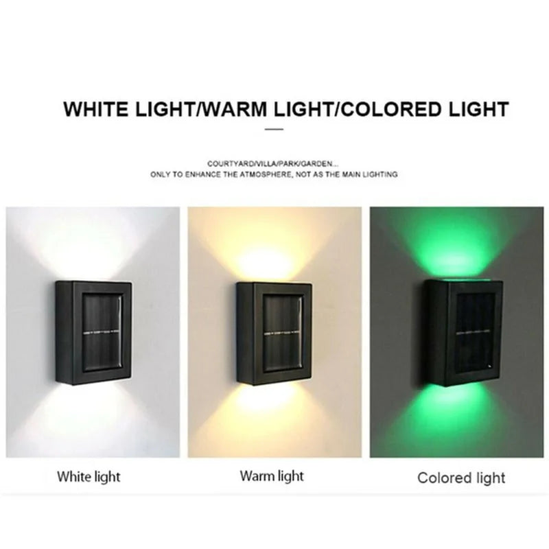 Solar Up and Down Spot Lights Outdoor, Street Wall Light Lamp