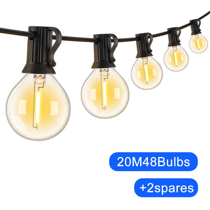 G40 LED Outdoor String Ball Lights Shatterproof Patio Lights