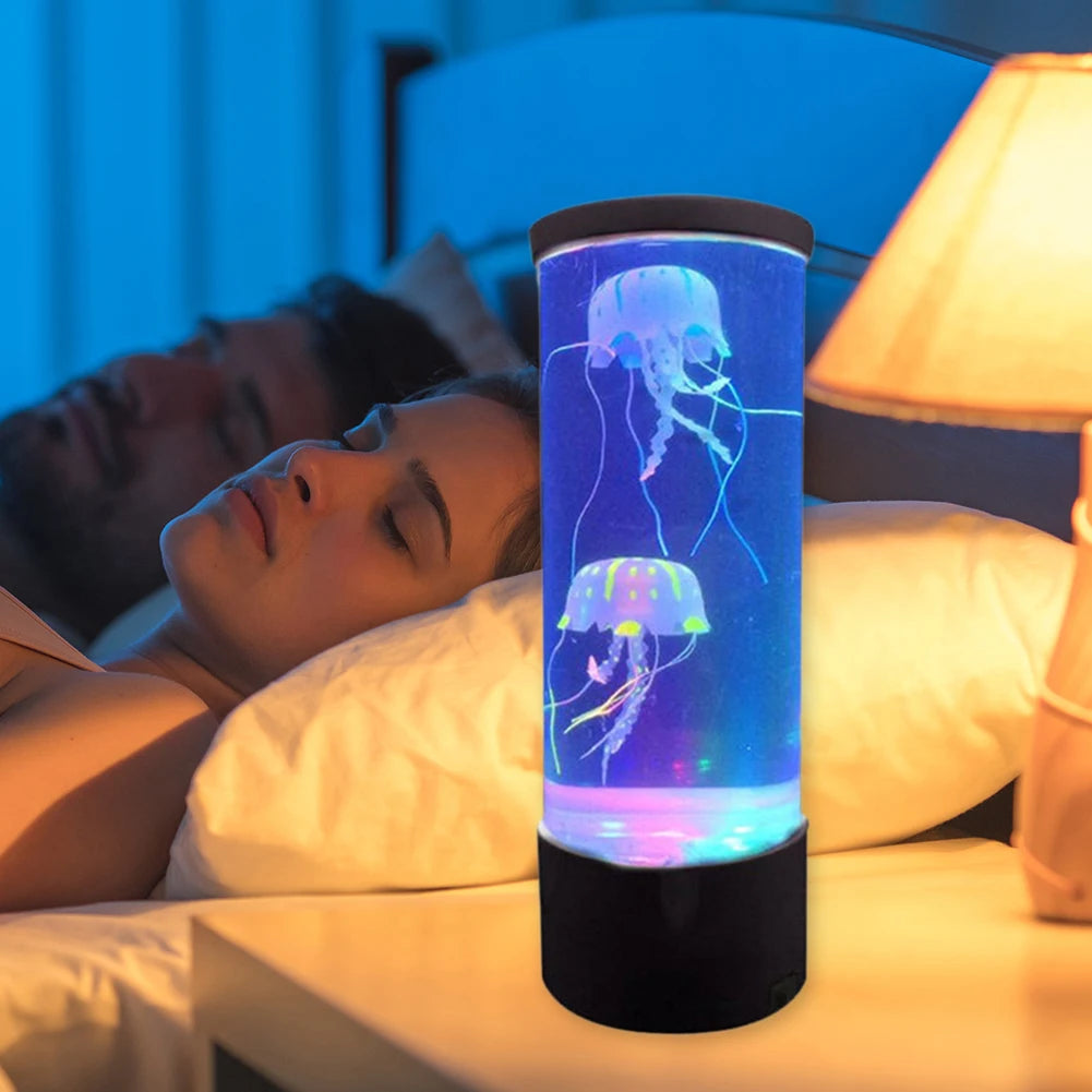 Simulated Jellyfish Cylindrical Quiet Light Home Decoration